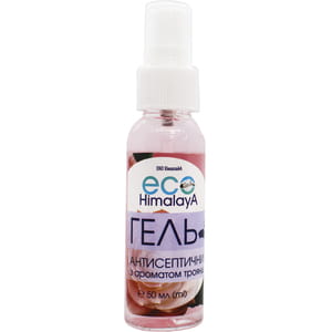 Антисептик для рук ECO HIMALAYA (Еко Хімалайа) спиртовмісний гель з ароматом троянди 50 мл