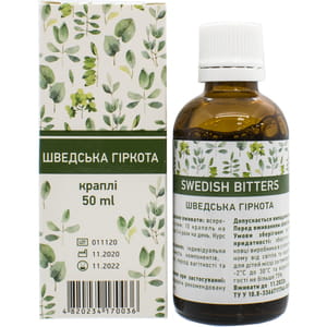 Шведська гіркота краплі для покращення роботи шлунково-кишкового тракту флакон 50 мл