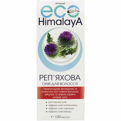 Олія реп'яхова ECO HIMALAYA (Еко Хімалайа) для зміцнення і проти випадіння волосся 100 мл