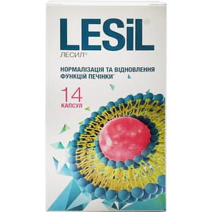 Лесил капсулы для нормализации и восстановления функций печени 14 шт