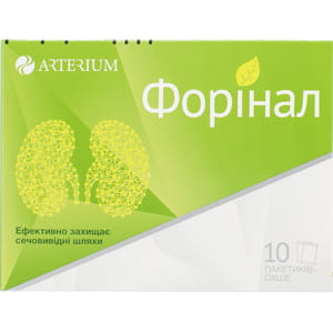 Форінал порошок для орального розчину для захисту сечовивідних шляхів в пакет-саше по 3 г 10 шт