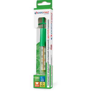 Термометр без ртути медицинский стеклянный PARAMED (Парамед) 1 шт