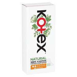 Прокладки ежедневные женские KOTEX (Котекс) Natural Normal (Натурал нормал) 20 шт