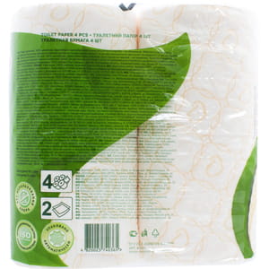 Туалетний папір RUTA (Рута) Aroma ароматизована 2 шари жовта 4 рулони