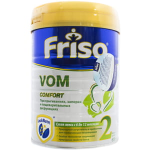 Смесь сухая молочная Фрисовом 2 Comfort для детей с 6 до 12 месяцев с срыгиваниями, коликами и запорами LockNutri 800 г
