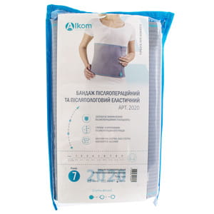 Бандаж послеродовой и послеоперационный эластичный Торговый Дом Алком модель 2020 цвет серый размер 7
