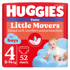 Подгузники-трусики для детей HUGGIES (Хаггис) Pants (Пентс) 4 для мальчиков от 9 до 14 кг 52 шт NEW