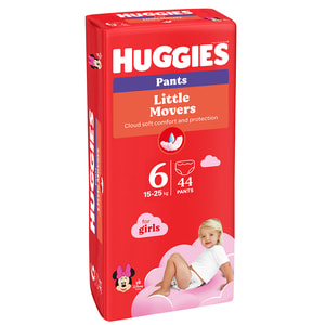 Підгузки-трусики для дітей HUGGIES (Хагіс) Pants (Пентс) 6 для дівчаток від 15 до 25 кг 44 шт NEW