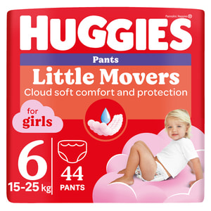 Підгузки-трусики для дітей HUGGIES (Хагіс) Pants (Пентс) 6 для дівчаток від 15 до 25 кг 44 шт NEW