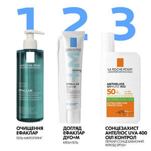 Гель-микропилинг для лица и тела La Roche-Posay (Ля Рош-Позе) Эфаклар для очищения проблемной кожи для уменьшения стойких недостатков 400 мл