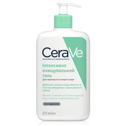 Гель для обличчя і тіла CERAVE (Сераве) для нормальної і жирної шкіри інтенсивно очищуючий 473 мл