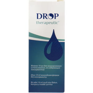 Раствор офтальмологический DROP Therapeutic (Дроп терапевтик) средство для увлажнения и восстановления слезной пленки флакон 10 мл