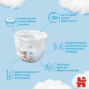 Підгузки-трусики для дітей HUGGIES (Хагіс) Pants (Пентс) 3 для хлопчиків від 6 до 11 кг 58 шт NEW