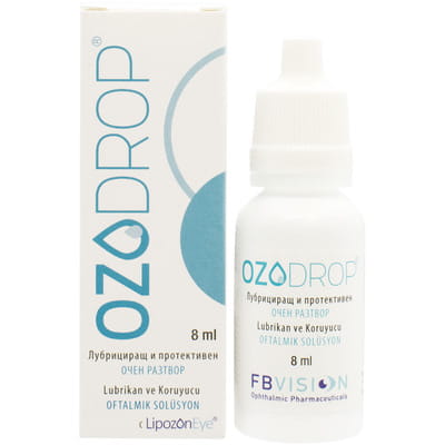 Раствор офтальмологический OZODROP (Озодроп) защитный, увлажняющий и успокаивающий для глазной поверхности флакон 8 мл