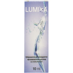 Раствор офтальмологический LUMIXA (Люмикса) антиоксидантное и увлажняющее средство на основе гиалуроновой кислоты натриевой соли крослинк флакон 10 мл