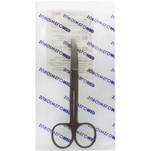 Ножниці операційні з одним гострим кінцем зігнуті по Standart 11,5 см артикул 20.1742 SURGIWELOMED