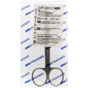 Ножницы операционные тупоконечные прямые 14 см артикул 20.1704 SURGIWELOMED