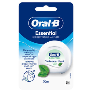 Зубная нить ORAL-B (Орал-би) Essential Floss (Эссеншиал флосс) вощеная мятный вкус 50 м