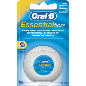 Зубная нить ORAL-B (Орал-би) Essential Floss (Эссеншиал флосс) вощеная мятный вкус 50 м