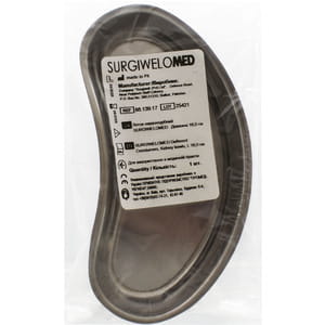 Лоток хірургічний ниркоподібний довжина 16 см, висота 20 мм, об'єм 0,1 л артикул 88.139.17 SURGIWELOMED