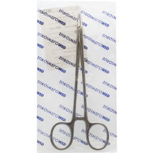 Зажим кровоостанавливающий изогнутый по Halsted-Mosquito длина 14 см артикул 14-0516 SURGIWELOMED