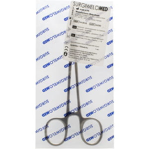 Зажим кровоостанавливающий изогнутый по Halsted-Mosquito длина 14 см артикул 14-0516 SURGIWELOMED