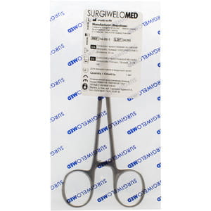 Зажим кровоостанавливающий прямой по Halsted-Mosquito длина 14 см артикул 14-0511 SURGIWELOMED