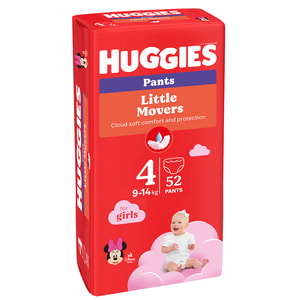 Підгузки-трусики для дітей HUGGIES (Хагіс) Pants (Пентс) 4 для дівчаток від 9 до 14 кг 52 шт NEW
