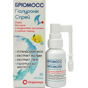 Бріомосс Гіалуронік спрей для горла з гіалуроновою кислотою зі смаком лимону флакон 30 мл
