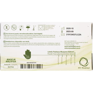 Рукавички оглядові латексні MUMU нестерильні неприпудрені розмір S колір білий 1 пара
