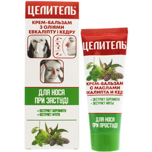 Крем-бальзам Цілитель з олією евкаліпту та кедру прискорює зняття симптомів застуди 60 г