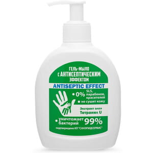 Гель-мыло с антисептическим эффектом AROMAT (Аромат) с экстрактом алоэ 300 мл