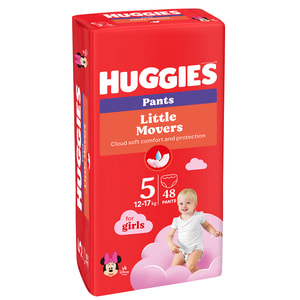 Подгузники-трусики для детей HUGGIES (Хаггис) Pants (Пентс) 5 для девочек от 12 до 17 кг 48 шт