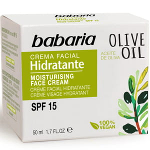 Крем для обличчя BABARIA (Бабарія) з олією оливи зволожуючий SPF15 50 мл