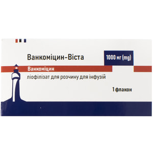 Ванкоміцин-Віста ліоф. д/р-ну д/інф. 1000мг фл. 20мл №1