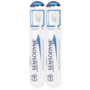 Зубная щетка SENSODYNE (Сенсодин) Бережный уход мягкая 1+1