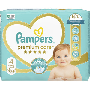 Подгузники для детей PAMPERS Premium Care (Памперс Премиум) Maxi (Макси) 4 от 9 до 14 кг 34 шт