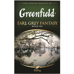 Чай чорний GREENFIELD (Грінфілд) Earl Grey Fantasy байховий листовий з цедрою цитрусових, пелюстками квітів та ароматом бергамоту 100 г