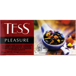 Чай черный TESS (Тесс) Pleasure цейлонский байховый мелкий с шиповником, яблоком и лепестками цветов в фильтр-пакетах по 1,5 г 25 шт