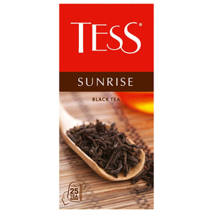 Чай черный TESS (Тесс) Sunrise цейлонский байховый мелкий в фильтр-пакетах по 1,8 г 25 шт