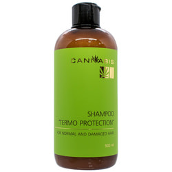 Шампунь для волос CANNABIS (Каннабис) безсульфатный Термозащита с протеинами шелка, гиалуроновой кислотой и экстрактом каннабиса 500 мл