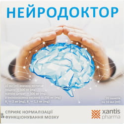 Нейродоктор раствор внутренний для улучшения памяти и мозговой деятельности в пакетах по 10 мл 20 шт Ксантис Фарма