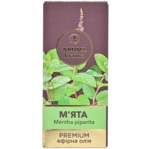 Масло эфирное AROMA KRAINA (Арома краина) Premium (Премиум) Мята 10 мл