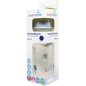 Бутылочка для кормления BABY-NOVA (Беби нова) Декор пластиковая для мальчика 240 мл
