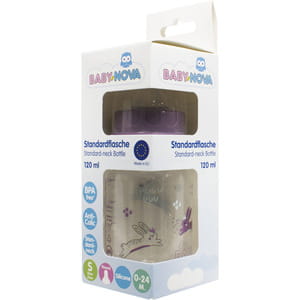 Бутылочка для кормления BABY-NOVA (Беби нова) Декор пластиковая для девочки 120 мл