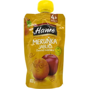 Пюре фруктове дитяче HAME (Хаме) Яблуко та абрикос з 4-х місяців пауч 100 г