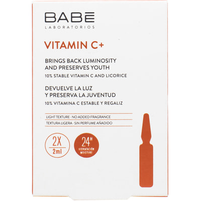 Ампули-концентрат для обличчя BABE LABORATORIOS (Бабе Лабораторіос) Vitamin C+ для депігментації з антиоксидантным ефектом по 2 мл 2 шт