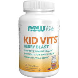 Комплекс для детей NOW (Нау) Kid Vits Berry (Кид Витс) ягодный взрыв таблетки жевательные флакон 120 шт