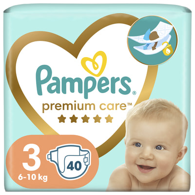 Подгузники для детей PAMPERS Premium Care (Памперс Премиум) Midi (миди) 3 от 6 до 10 кг 40 шт