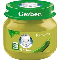 Пюре овощное детское NESTLE GERBER (Нестле Гербер) Кабачок с 6-ти месяцев 80 г